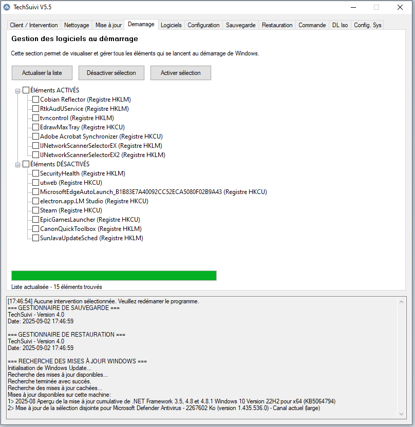 Démarrage logiciel AutoIt